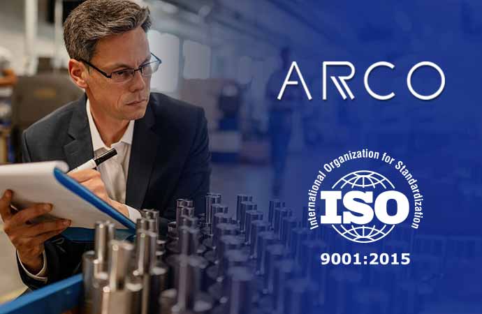 Виробництво ARCO сертифіковано за стандартом ISO 9001:2015